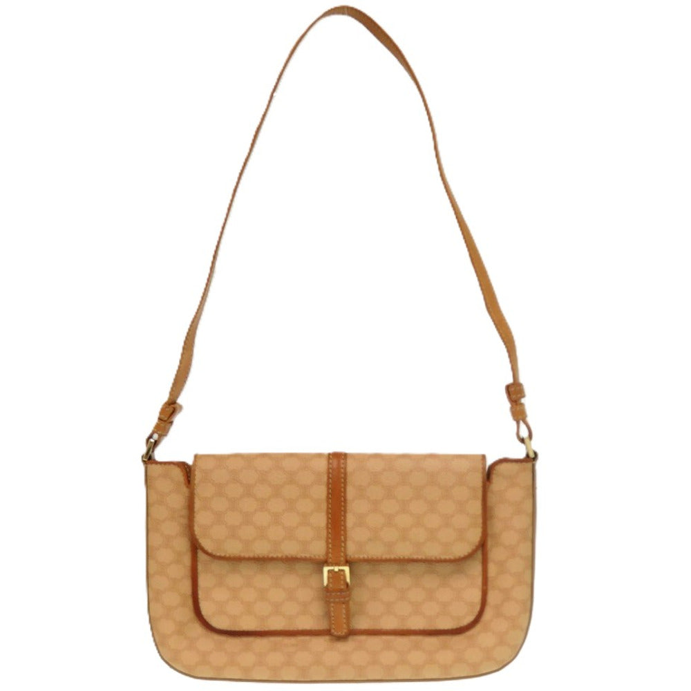 セリーヌ マカダム MC01 1 レザー ベージュ 0436 ショルダーバッグ【中古】CELINE