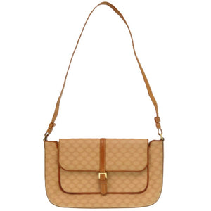 セリーヌ マカダム MC01 1 レザー ベージュ 0436 ショルダーバッグ【中古】CELINE