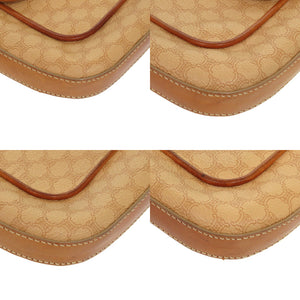 セリーヌ マカダム MC01 1 レザー ベージュ 0436 ショルダーバッグ【中古】CELINE