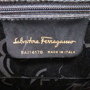美品 サルヴァトーレフェラガモ ヴァラリボン 2way BA214178 レザー ブラック 0438 黒 ハンドバッグ【中古】Salvatore Ferragamo