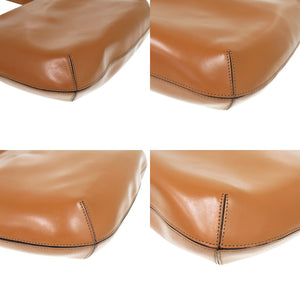 美品 セリーヌ 型押しレザー キャメル ショルダーバッグ 茶 0441【中古】CELINE レディース