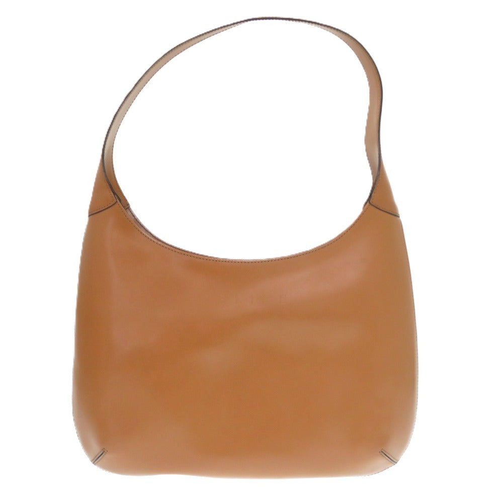 美品 セリーヌ 型押しレザー キャメル ショルダーバッグ 茶 0441【中古】CELINE レディース