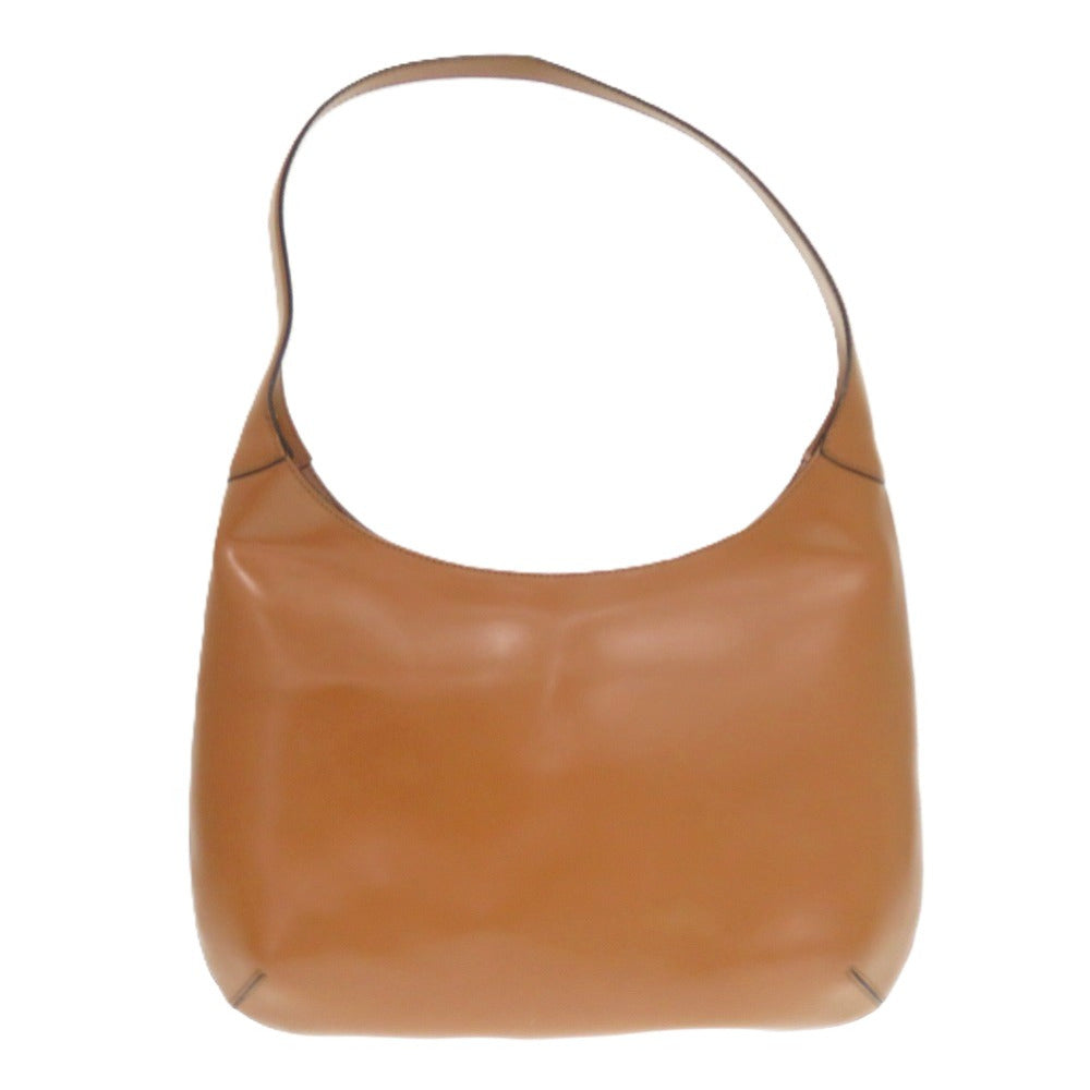 美品 セリーヌ 型押しレザー キャメル ショルダーバッグ 茶 0441【中古】CELINE レディース