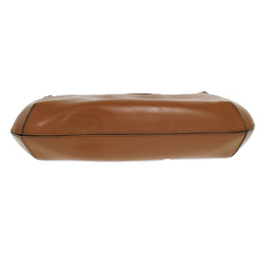 美品 セリーヌ 型押しレザー キャメル ショルダーバッグ 茶 0441【中古】CELINE レディース