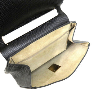 美品 クロエ ドリュー レザー ブラック ベージュ ゴールド金具 0446 黒 ショルダーバッグ【中古】Chloe