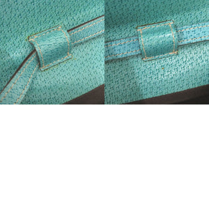 美品 グッチ バンブー 117594 GGキャンバス ブルー系 ベージュ ショルダーバッグ 0447【中古】GUCCI