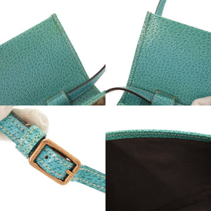 美品 グッチ バンブー 117594 GGキャンバス ブルー系 ベージュ ショルダーバッグ 0447【中古】GUCCI