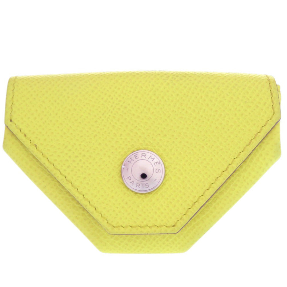 美品 エルメス ルヴァンキャトル コインケース エプソン ライム Q刻印 小銭入れ 0448【中古】HERMES