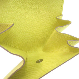 美品 エルメス ルヴァンキャトル コインケース エプソン ライム Q刻印 小銭入れ 0448【中古】HERMES