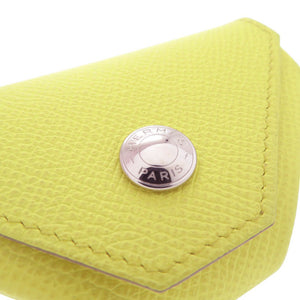 美品 エルメス ルヴァンキャトル コインケース エプソン ライム Q刻印 小銭入れ 0448【中古】HERMES