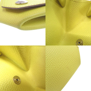 美品 エルメス ルヴァンキャトル コインケース エプソン ライム Q刻印 小銭入れ 0448【中古】HERMES