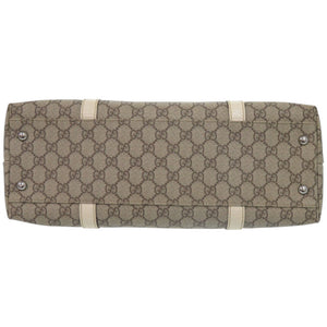 美品 グッチ 114595 PVC ベージュ トートバッグ 0451【中古】GUCCI
