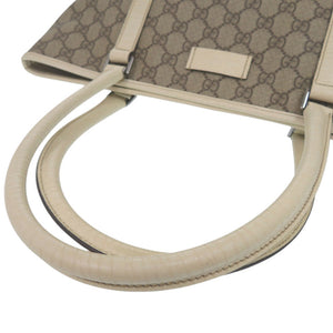 美品 グッチ 114595 PVC ベージュ トートバッグ 0451【中古】GUCCI