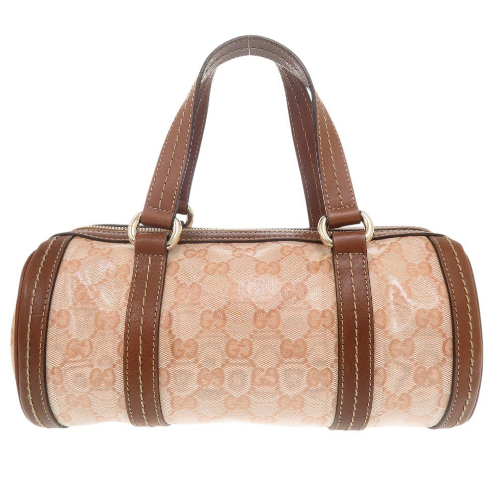 グッチ ドゥケッサ 181485 クリスタルGG ピンクベージュ ブラウン ハンドバッグ 0452【中古】GUCCI