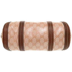 グッチ ドゥケッサ 181485 クリスタルGG ピンクベージュ ブラウン ハンドバッグ 0452【中古】GUCCI