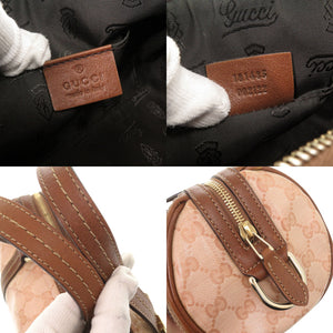 グッチ ドゥケッサ 181485 クリスタルGG ピンクベージュ ブラウン ハンドバッグ 0452【中古】GUCCI