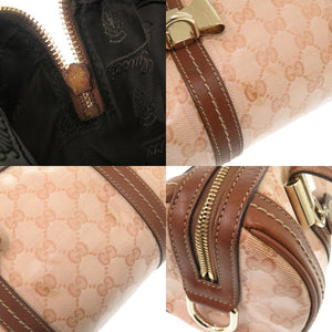 グッチ ドゥケッサ 181485 クリスタルGG ピンクベージュ ブラウン ハンドバッグ 0452【中古】GUCCI