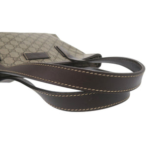 美品 グッチ GGスプリーム トートバッグ 211186 PVC レザー ベージュ 0453【中古】GUCCI