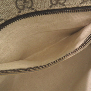 美品 グッチ GGスプリーム トートバッグ 211186 PVC レザー ベージュ 0453【中古】GUCCI