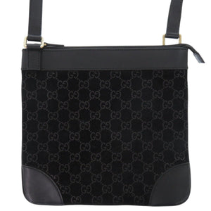 グッチ 272396 GG スウェード ブラック ショルダーバッグ 黒 0454【中古】GUCCI