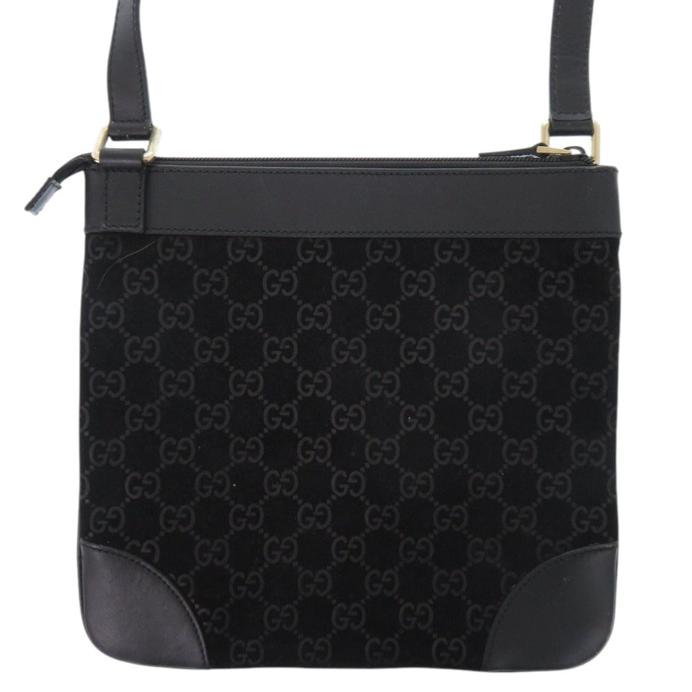 グッチ 272396 GG スウェード ブラック ショルダーバッグ 黒 0454【中古】GUCCI