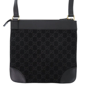 グッチ 272396 GG スウェード ブラック ショルダーバッグ 黒 0454【中古】GUCCI