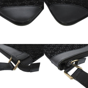 グッチ 272396 GG スウェード ブラック ショルダーバッグ 黒 0454【中古】GUCCI