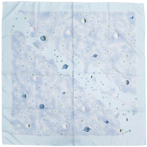 美品 エルメス カレ90 LA VOIE LACTEE 天の川 シルク ライトブルー スカーフ 0455【中古】HERMES