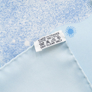 美品 エルメス カレ90 LA VOIE LACTEE 天の川 シルク ライトブルー スカーフ 0455【中古】HERMES