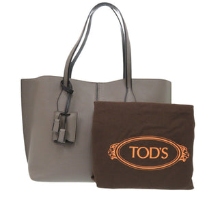 美品 トッズ ジョイ レザー グレージュ トートバッグ グレー ブラウン 0457【中古】TOD’S