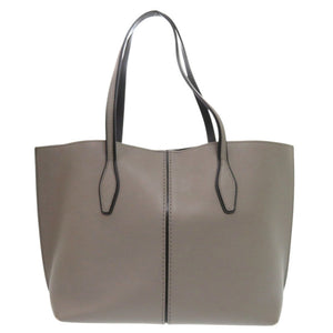美品 トッズ ジョイ レザー グレージュ トートバッグ グレー ブラウン 0457【中古】TOD’S