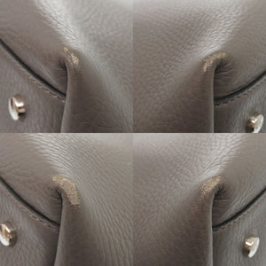 美品 トッズ ジョイ レザー グレージュ トートバッグ グレー ブラウン 0457【中古】TOD’S