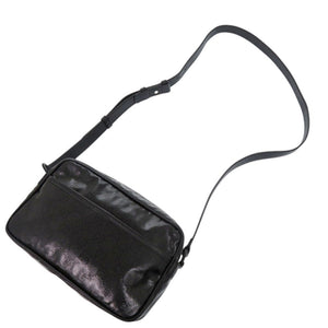 美品 グッチ 760342 GGクリスタル レザー ブラック ショルダーバッグ 黒 0458【中古】GUCCI