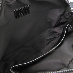 美品 グッチ 760342 GGクリスタル レザー ブラック ショルダーバッグ 黒 0458【中古】GUCCI