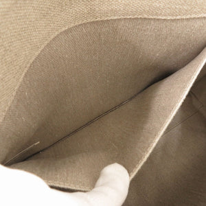 美品 クロエ WOODY ウッディ ミディアム レザー リネンキャンバス ベージュ トートバッグ ショルダーバッグ 0459【中古】Chloe