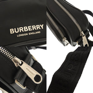 美品 バーバリー ナイロン ブラック ショルダーバッグ 黒 0461【中古】BURBERRY メンズ