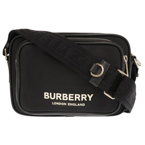 美品 バーバリー ナイロン ブラック ショルダーバッグ 黒 0461【中古】BURBERRY メンズ
