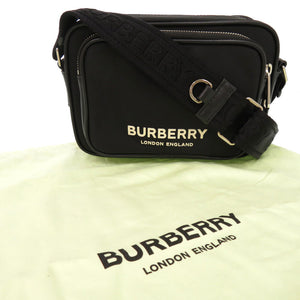 美品 バーバリー ナイロン ブラック ショルダーバッグ 黒 0461【中古】BURBERRY メンズ