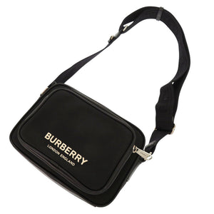 美品 バーバリー ナイロン ブラック ショルダーバッグ 黒 0461【中古】BURBERRY メンズ