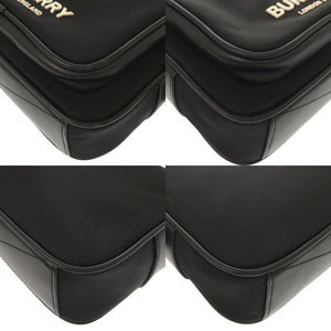 美品 バーバリー ナイロン ブラック ショルダーバッグ 黒 0461【中古】BURBERRY メンズ