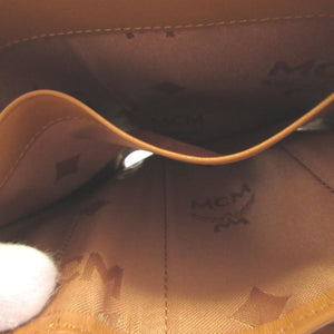 新品同様 エムシーエム レザー ブラウン 茶 コンパクトウォレット 3つ折り財布 財布 0465【中古】MCM