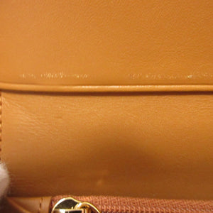 新品同様 エムシーエム レザー ブラウン 茶 コンパクトウォレット 3つ折り財布 財布 0465【中古】MCM