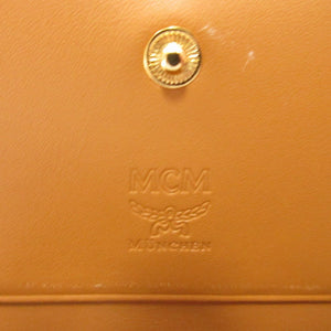 新品同様 エムシーエム レザー ブラウン 茶 コンパクトウォレット 3つ折り財布 財布 0465【中古】MCM