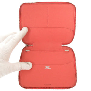 美品 エルメス ソワ クール フラミンゴパーティ アジェンダ シルク ヴォーエプソン シルバー金具 ローズジャイプール T刻印(2015年製) 手帳カバー 0467【中古】HERMES