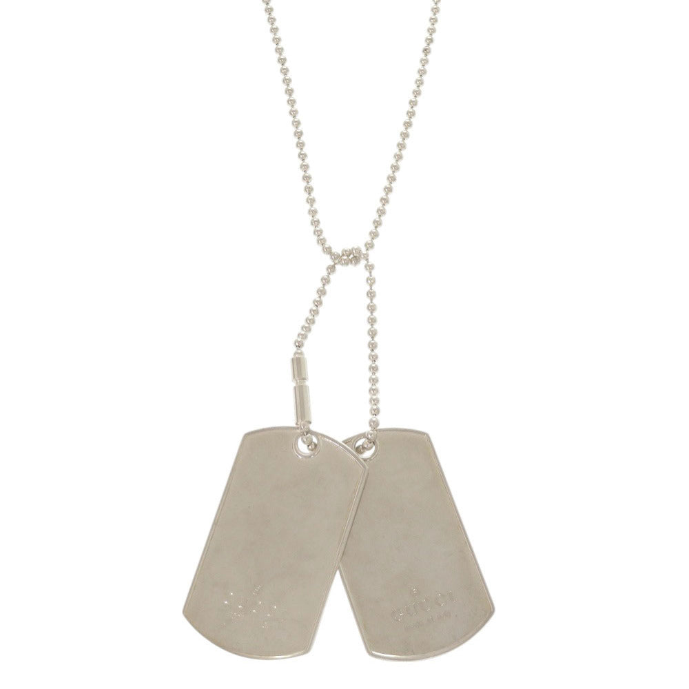 美品 グッチ ドッグタグ シルバー925 ネックレス ペンダント 0468【中古】GUCCI メンズ