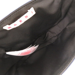 新品同様 マルニ スマイルバッグ ポリエステル ネイビー ショルダーバッグ 0470【中古】MARNI