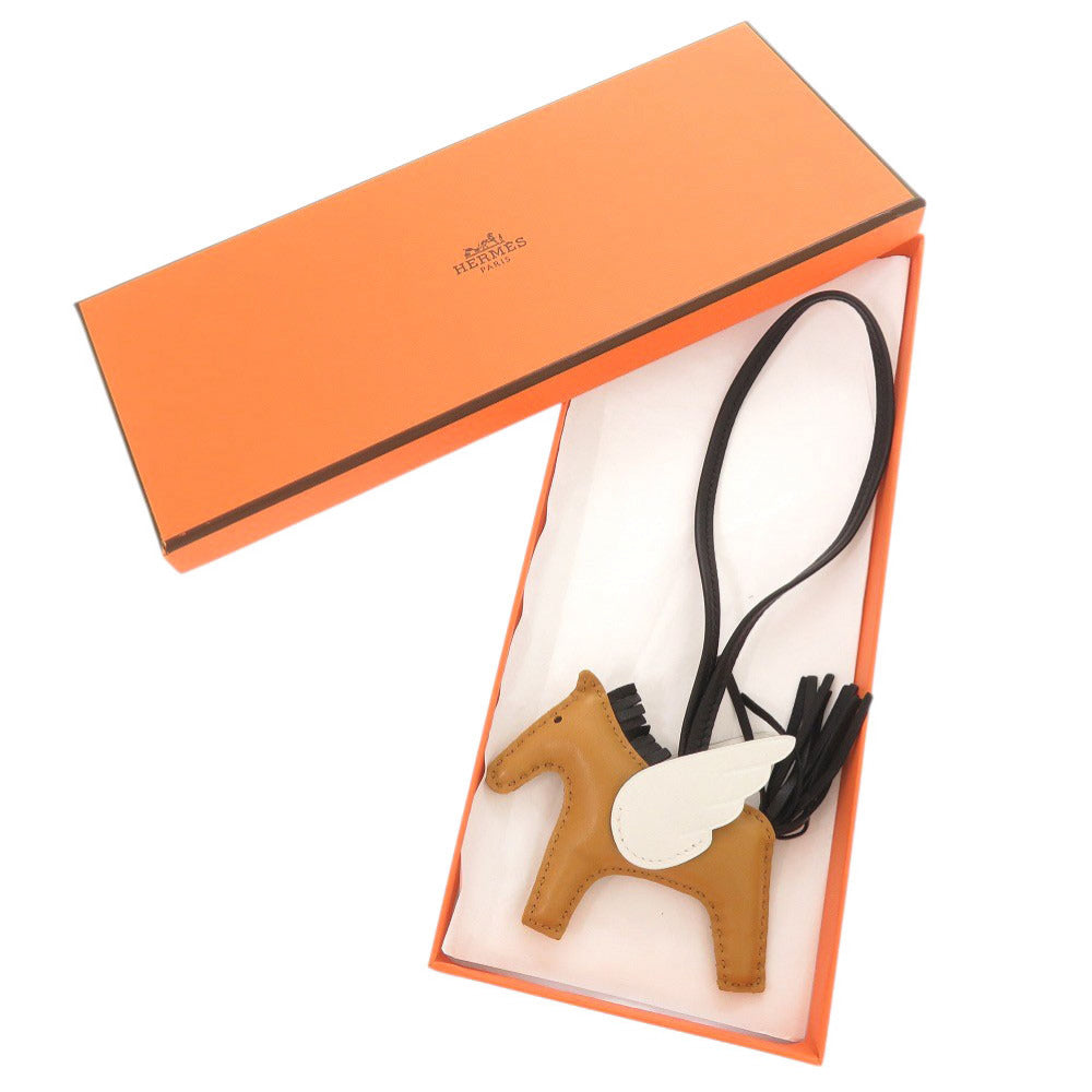 新品同様 エルメス ロデオペガサスPM アニューミロ セサミ ナタ ブラック U刻印(2022年製) バッグチャーム キーホルダー 0471【中古】HERMES