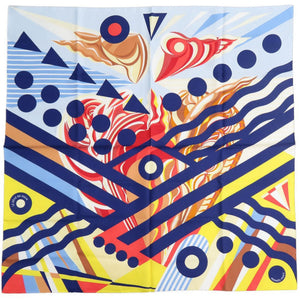 新品同様 エルメス カレ90 Le Reve De Julia ジュリアの夢 シルク マルチカラー 0472【中古】HERMES