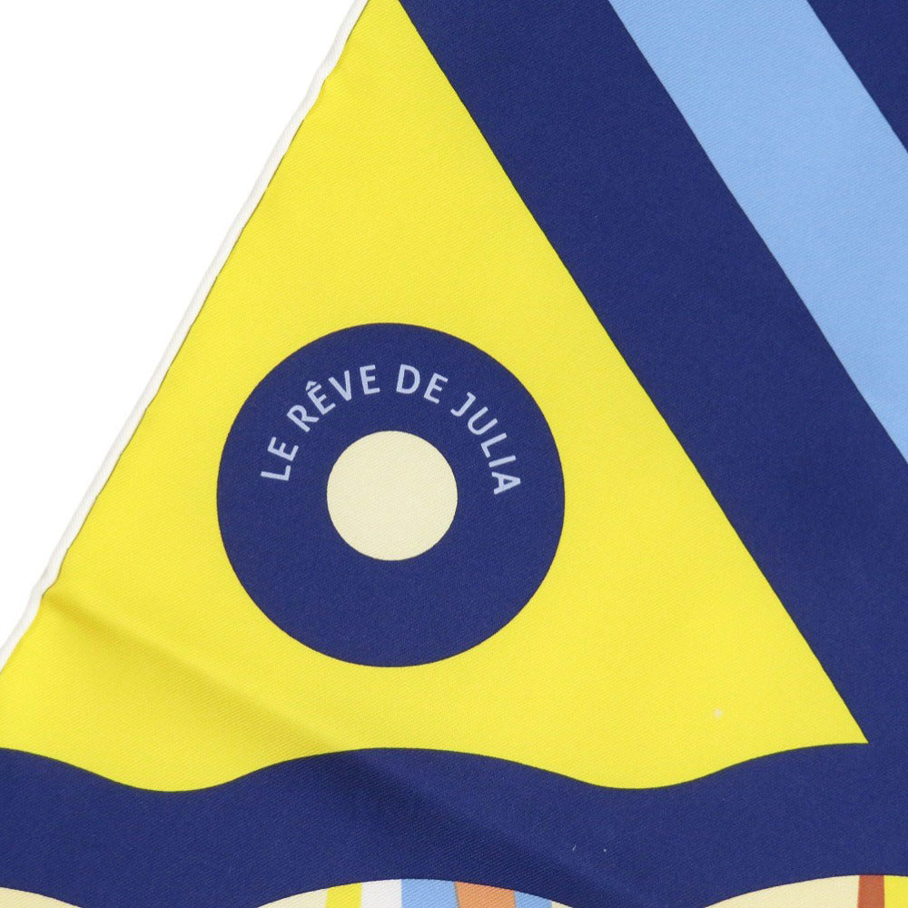 新品同様 エルメス カレ90 Le Reve De Julia ジュリアの夢 シルク マルチカラー 0472【中古】HERMES