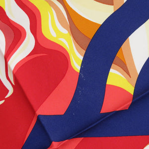 新品同様 エルメス カレ90 Le Reve De Julia ジュリアの夢 シルク マルチカラー 0472【中古】HERMES